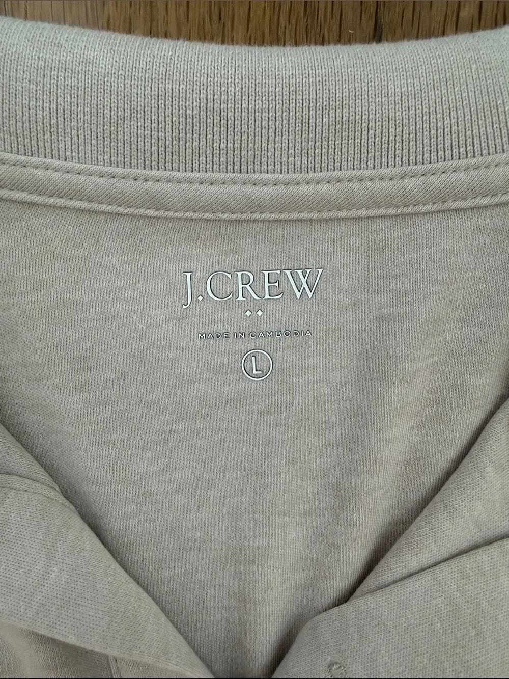 J. Crew Men's Polo Shirt - Light Beige